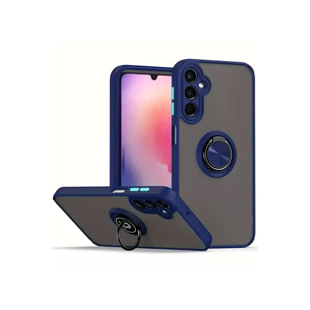 Mey İthalat® Samsung Galaxy A26 Kılıf Montreal Yüzüklü Silikon Kapak - Lacivert