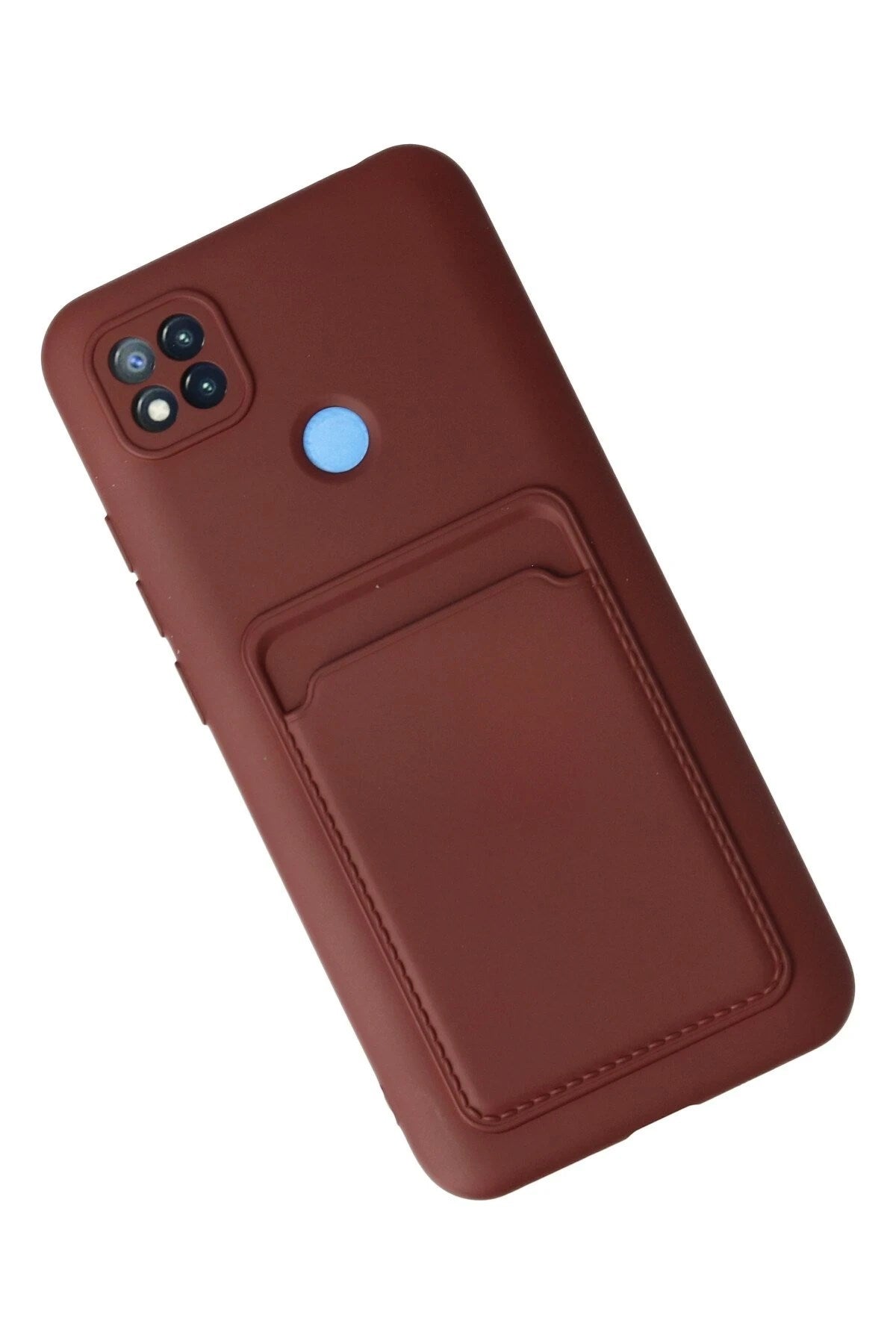 Mey İthalat® Redmi 9C Kılıf Kelvin Kartvizitli Silikon - Bordo