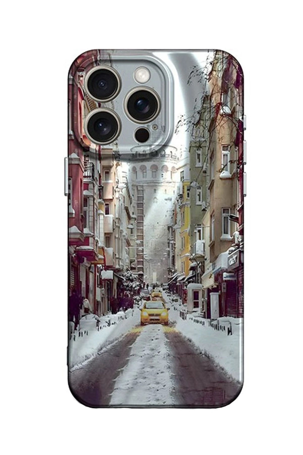 Mey İthalat® iPhone 15 Pro Max Kılıf Crew Desenli Kapak - Galata Kulesi