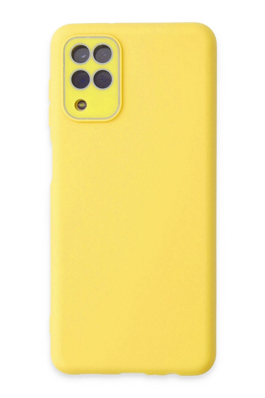 Mey İthalat® Samsung Galaxy A22 Kılıf Lansman Glass Kapak - Sarı