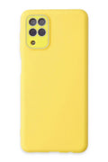 Mey İthalat® Samsung Galaxy A22 Kılıf Lansman Glass Kapak - Sarı