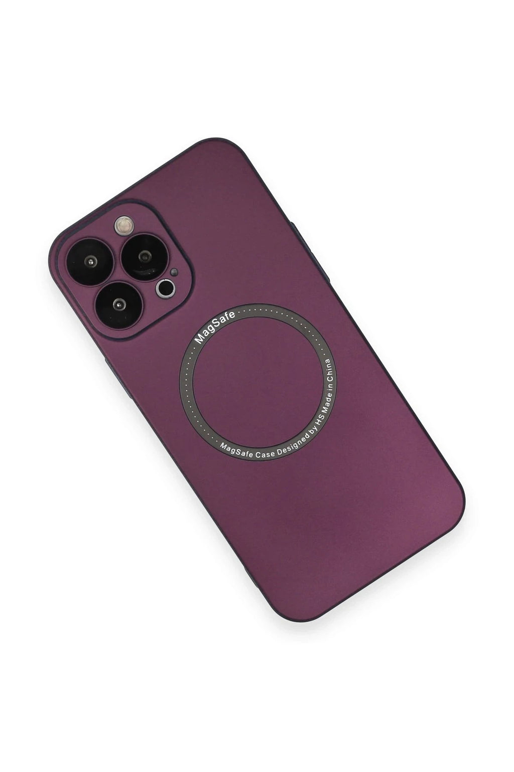 Mey İthalat® iPhone 14 Pro Kılıf Jack Magneticsafe Lens Silikon - Mürdüm