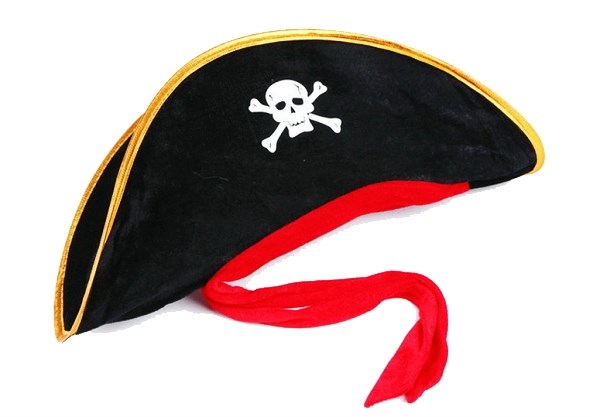 Mey İthalat® Yetişkin Boy Kadife Jack Sparrow Denizci Kaptan Jack Korsan Şapkası 50X20 CM