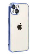 Mey İthalat® iPhone 15 Lensli Silikon - Açık Mavi