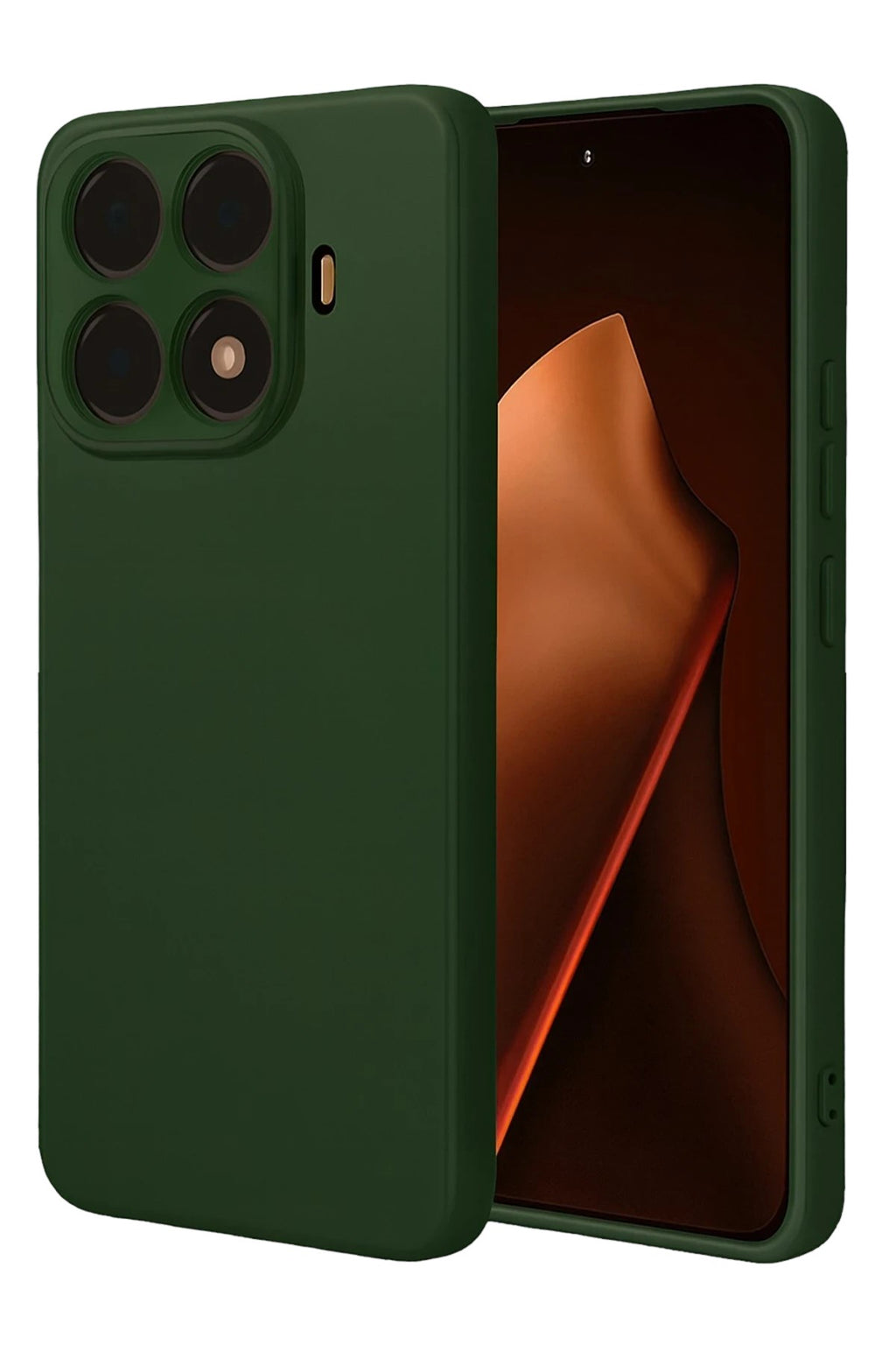 Mey İthalat® Mi 15T Pro Nano içi Kadife Silikon - Koyu Yeşil