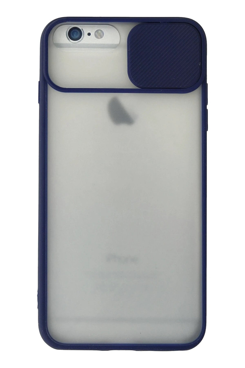 Mey İthalat® iPhone 6 Plus Kılıf Palm Buzlu Kamera Sürgülü Silikon - Lacivert