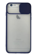 Mey İthalat® iPhone 6 Plus Kılıf Palm Buzlu Kamera Sürgülü Silikon - Lacivert