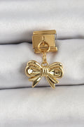 Mey İthalat® 316L Çelik Sallantılı Fiyonk Model Gold Renk Nomination Charm