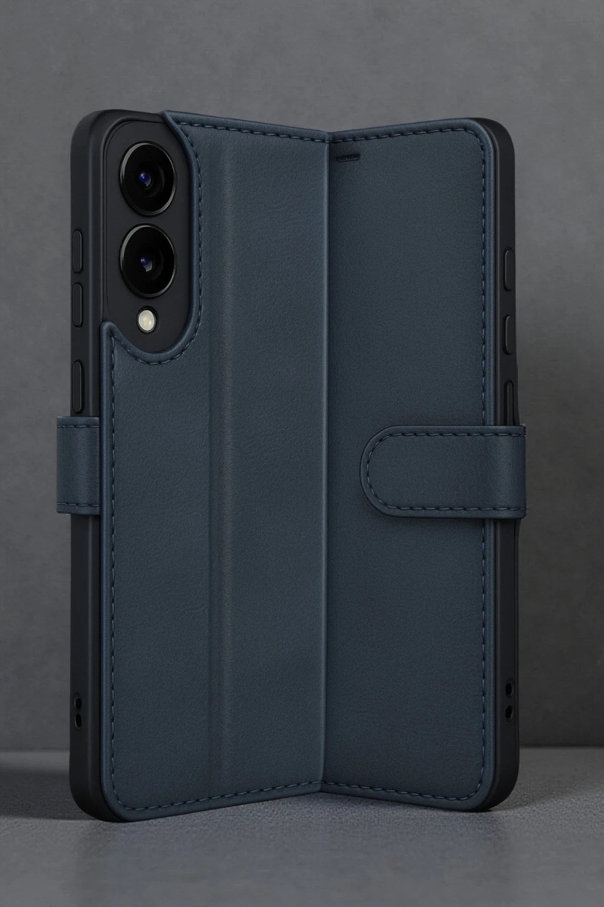 Mey İthalat® Samsung Galaxy S25 Edge Trend S Plus Kapaklı Kılıf - Lacivert