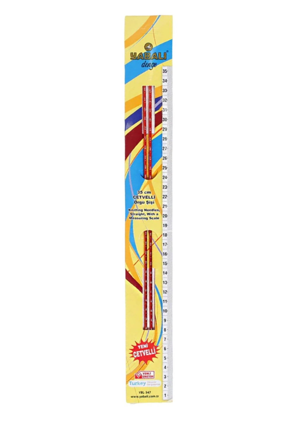 Örgü Şiş Cetvelli 4,5 Numara 35 Cm
