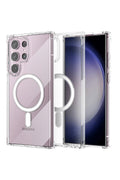 Mey İthalat® Samsung Galaxy S23 Ultra Kılıf Magneticsafe Şeffaf Silikon - Şeffaf