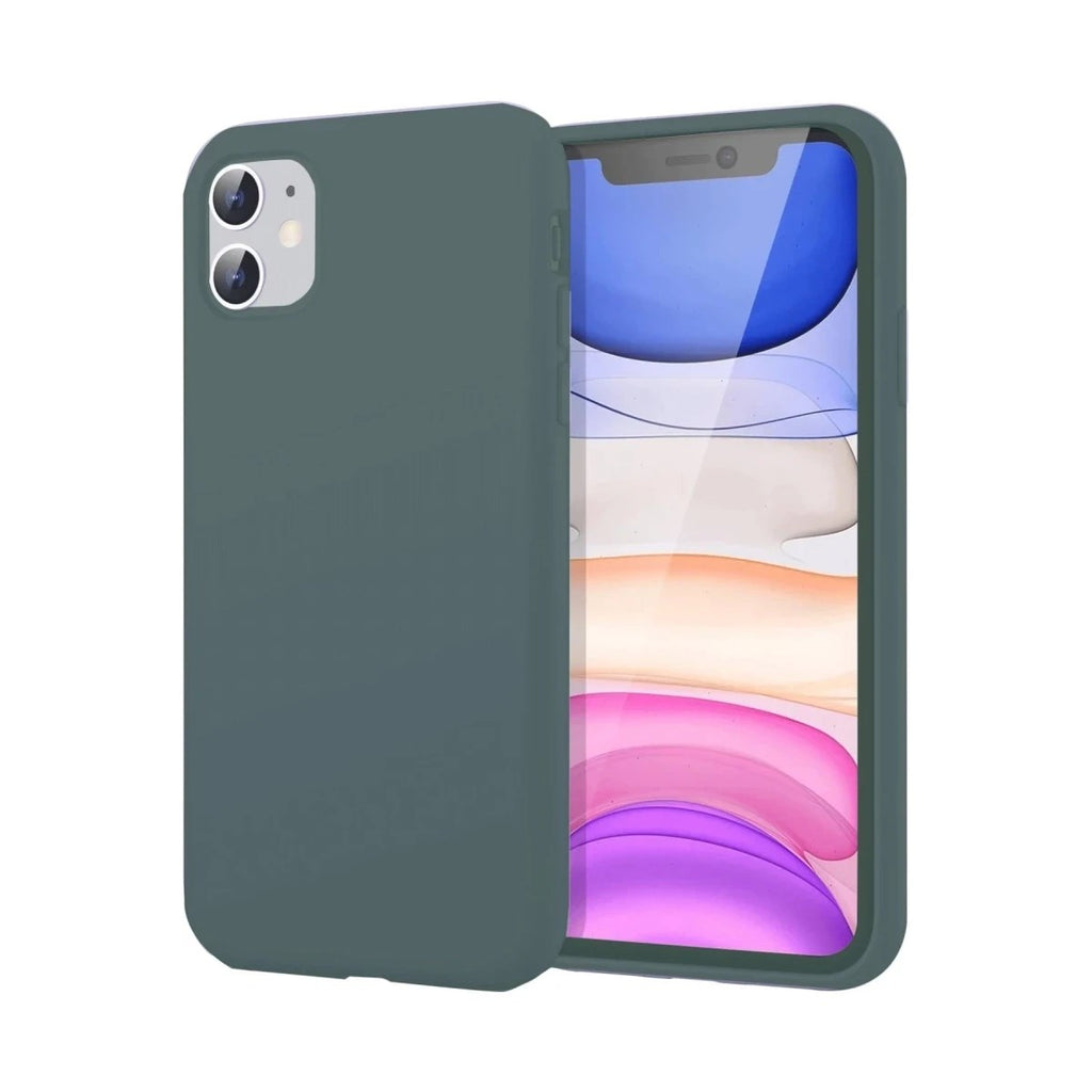 Mey İthalat® iPhone 11 Kılıf First Silikon - Koyu Yeşil