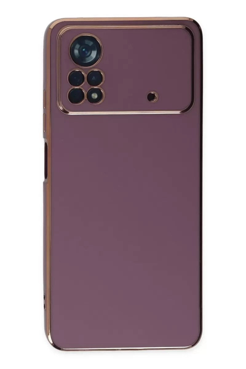 Mey İthalat® Poco X4 Pro 5G Kılıf Volet Silikon - Mor