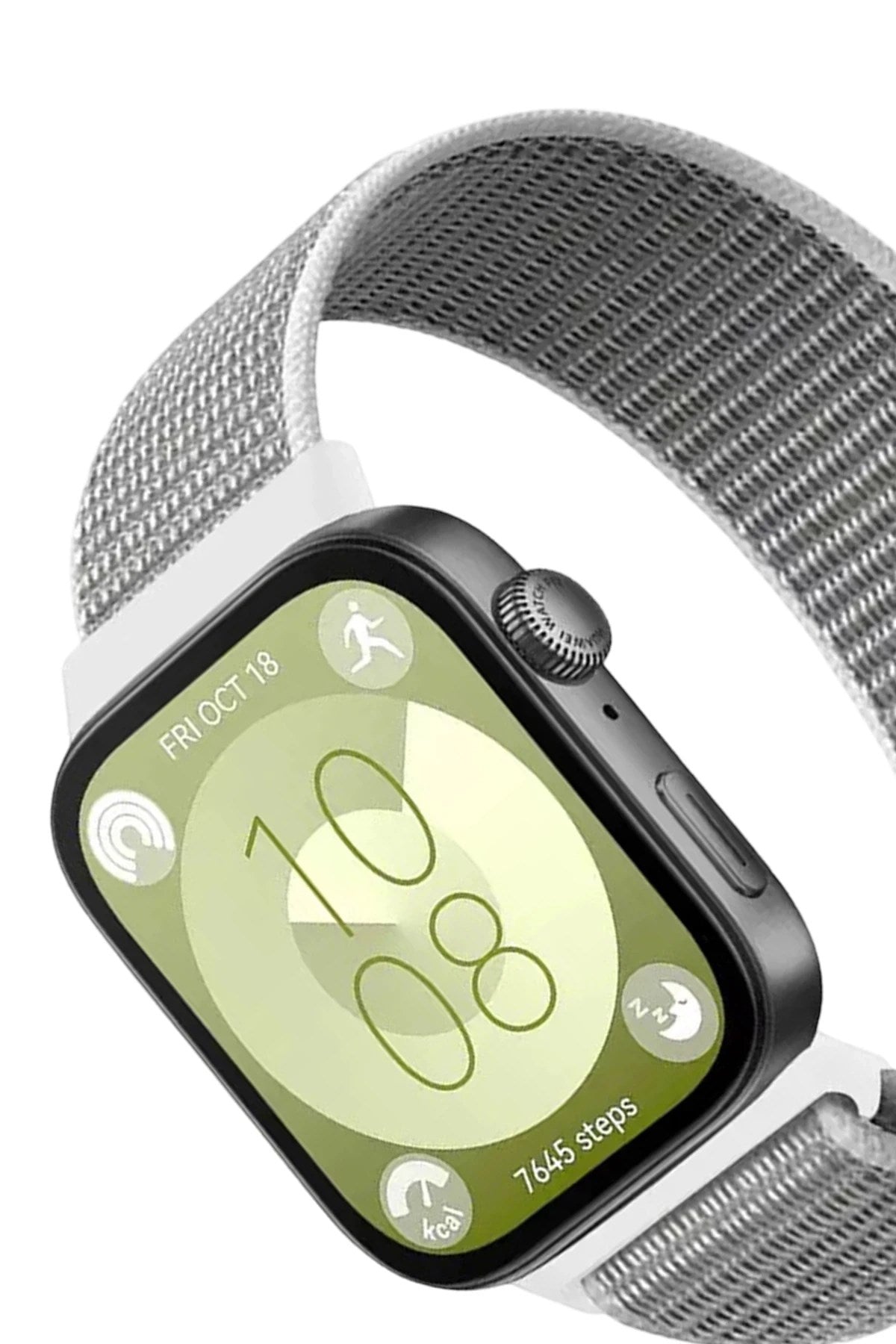 Mey İthalat® Huawei Fit 4 Hasırlı Cırtcırtlı Kordon - Beyaz
