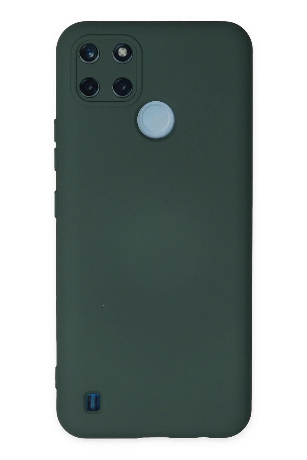 Mey İthalat® Realme C25Y Kılıf Nano içi Kadife Silikon - Koyu Yeşil
