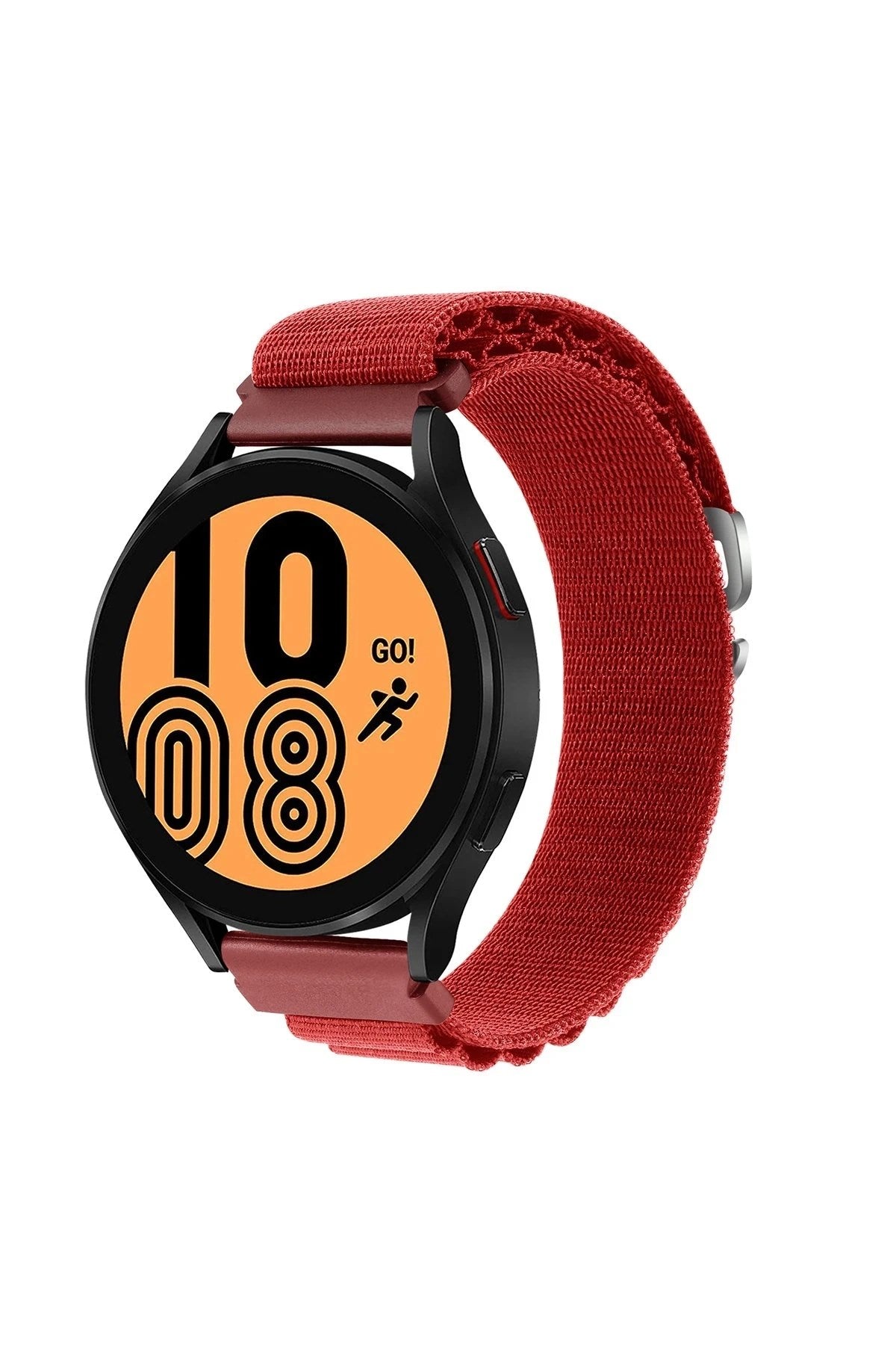 Mey İthalat® Watch 22mm KR410 Kumaş Kordon - Kırmızı