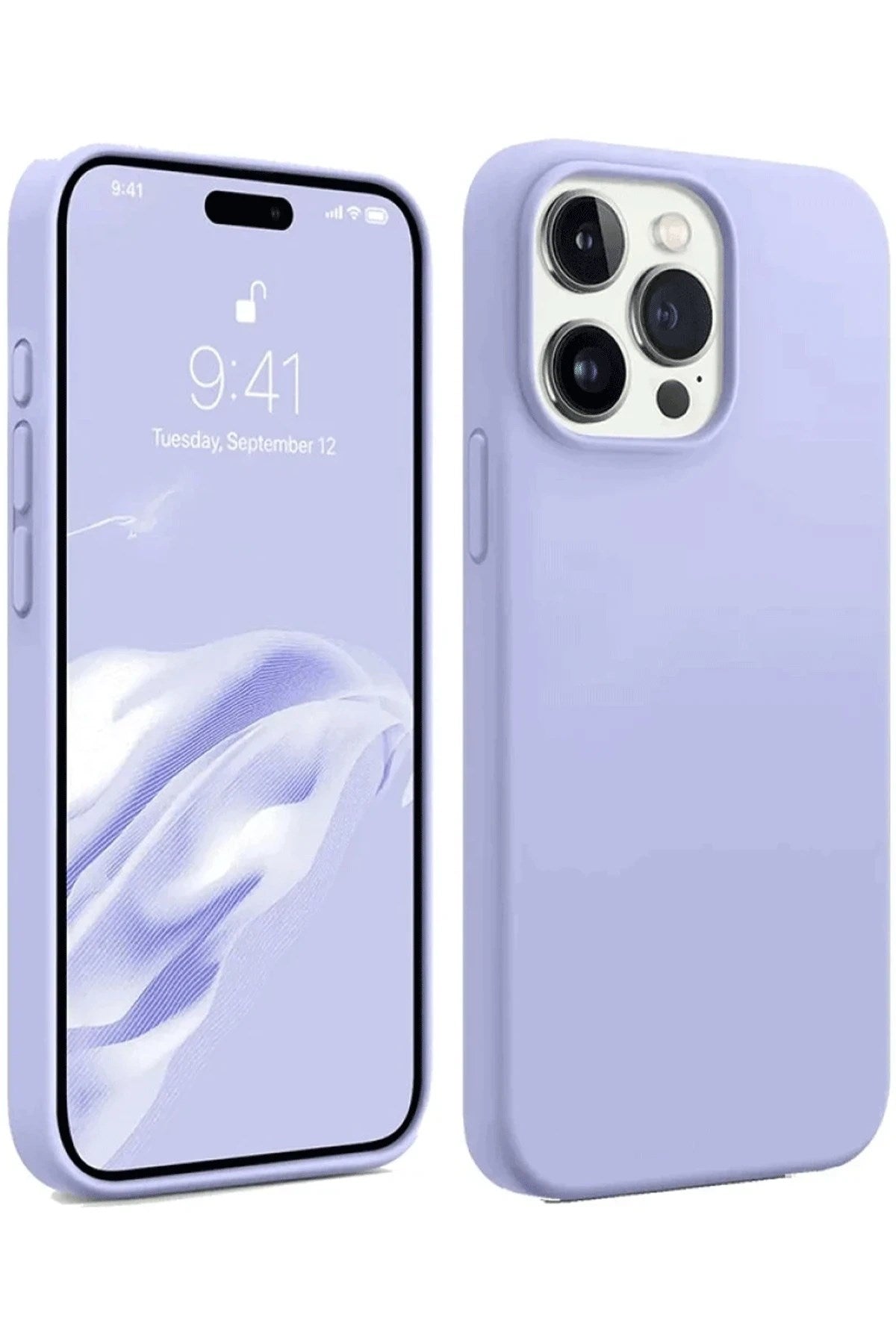 Mey İthalat® iPhone 15 Pro Kılıf First Silikon - Lila