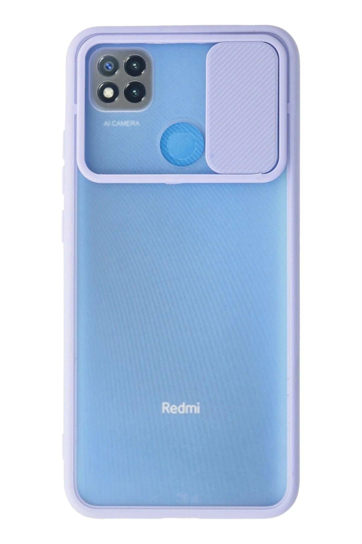 Mey İthalat® Redmi 9C Kılıf Palm Buzlu Kamera Sürgülü Silikon - Lila