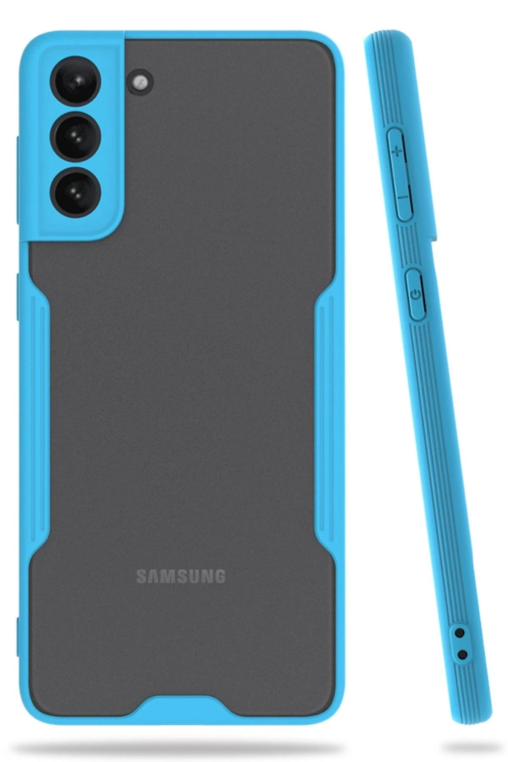 Mey İthalat® Samsung Galaxy S21 Plus Kılıf Platin Silikon - Mavi