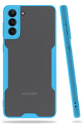 Mey İthalat® Samsung Galaxy S21 Plus Kılıf Platin Silikon - Mavi