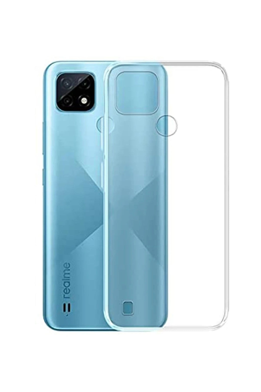 Mey İthalat® Realme C21 Kılıf Deluxe 2mm Şeffaf Silikon - Şeffaf