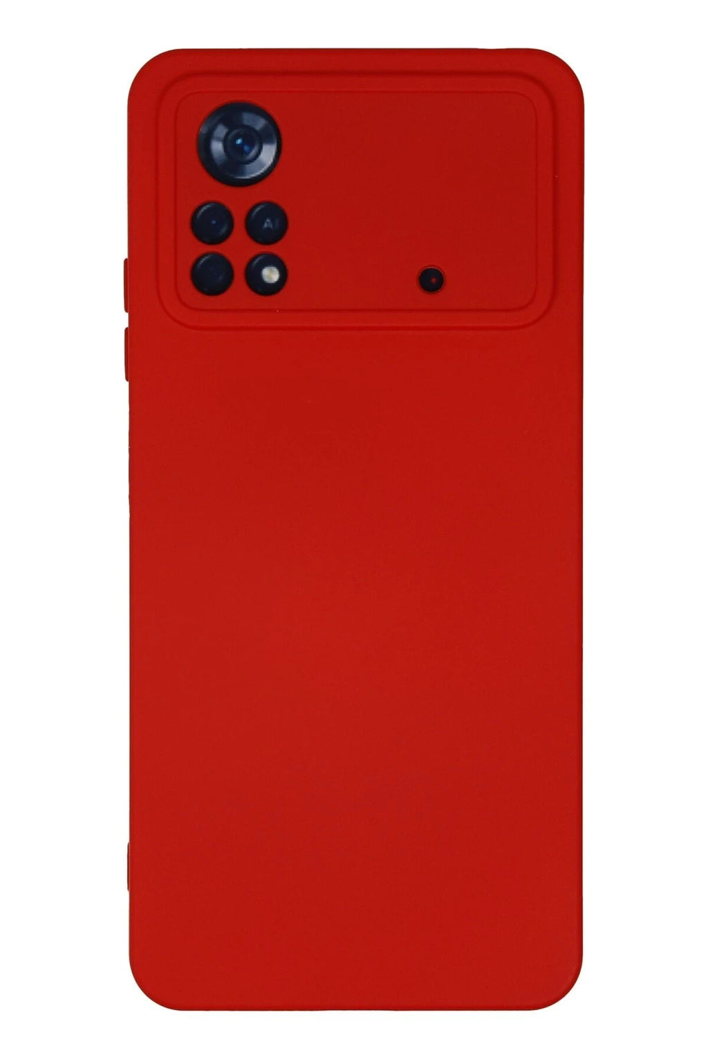 Mey İthalat® Poco X4 Pro 5G Kılıf Nano içi Kadife Silikon - Kırmızı