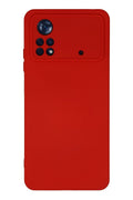 Mey İthalat® Poco X4 Pro 5G Kılıf Nano içi Kadife Silikon - Kırmızı