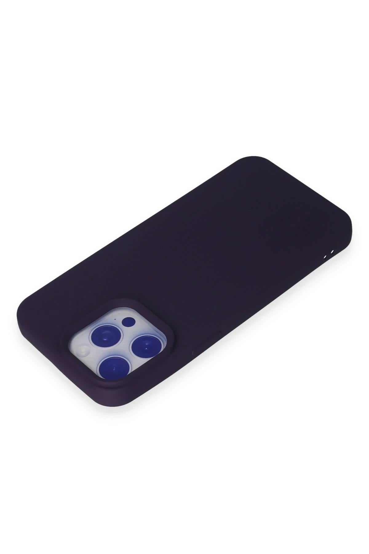 Mey İthalat® iPhone 15 Pro Max Kılıf Nano içi Kadife Silikon - Mor