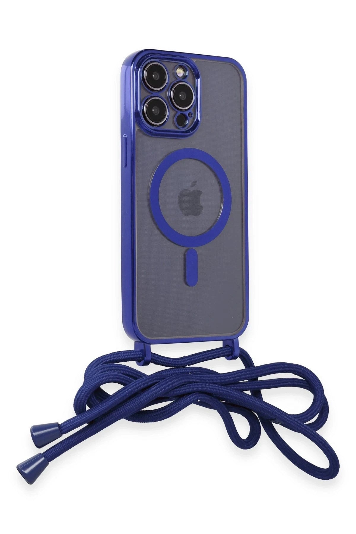Mey İthalat® iPhone 13 Pro Max Kılıf Divo Lazer Askılı Magsafe Kapak - Mavi