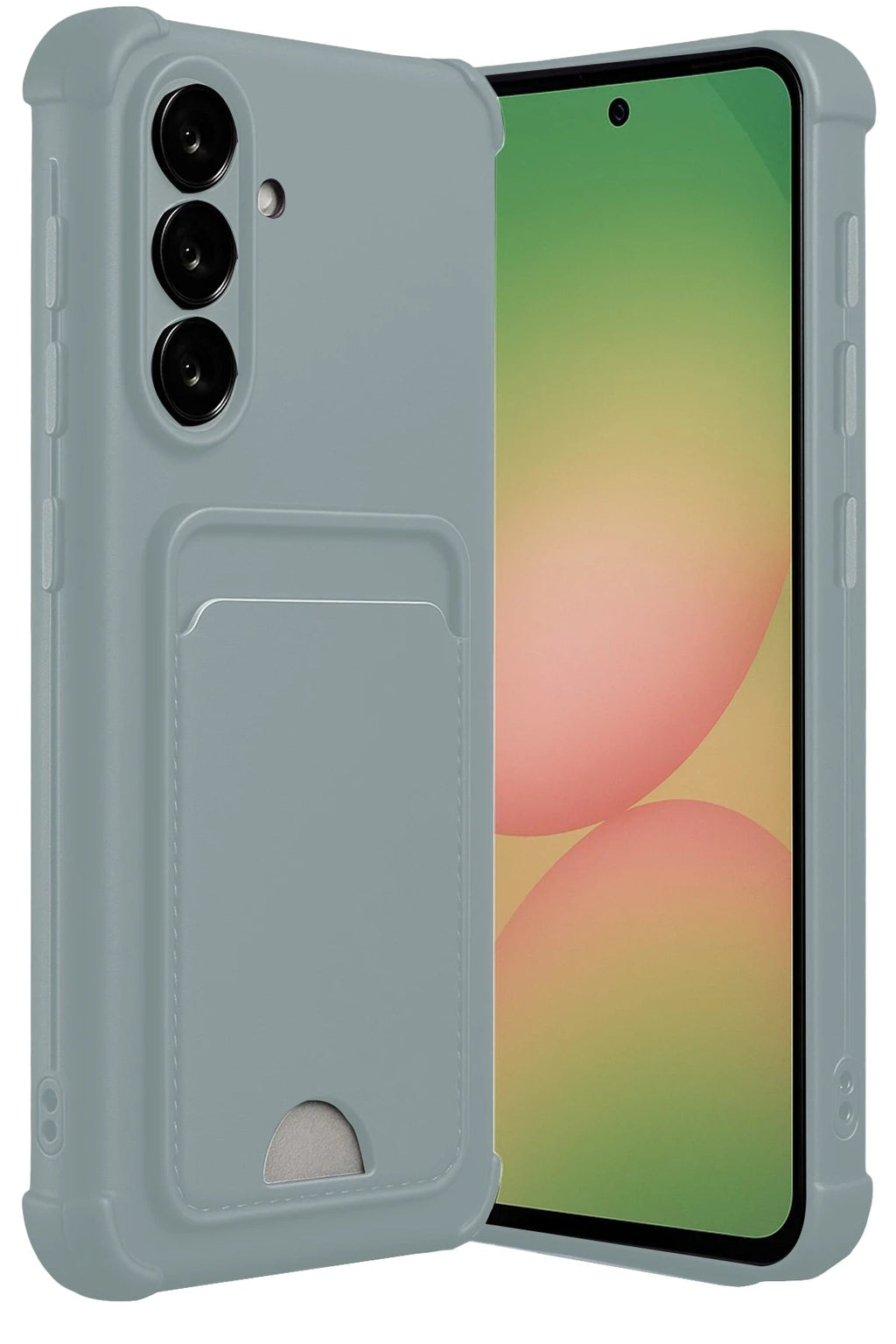 Mey İthalat® Samsung Galaxy A36 Kılıf Kelvin Kartvizitli Silikon - Açık Yeşil