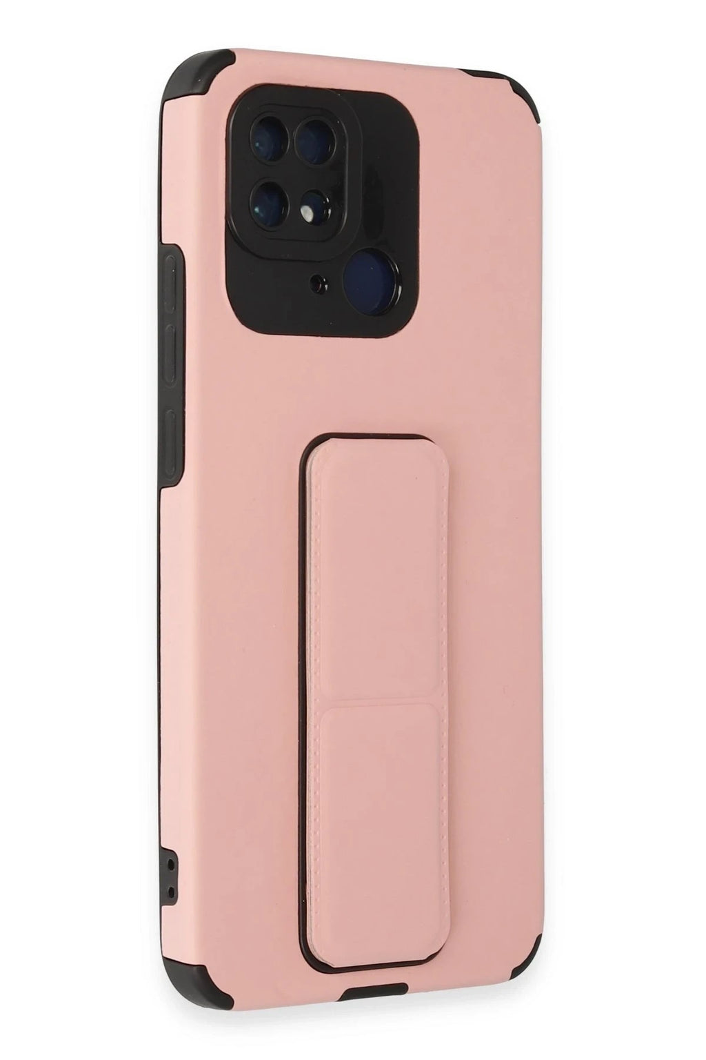 Mey İthalat® Redmi 10C Kılıf Mega Standlı Silikon - Pudra