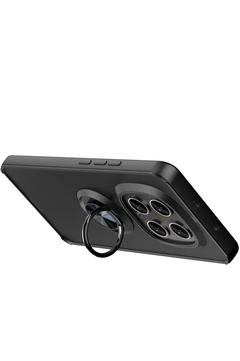 Mey İthalat® Redmi Note 15 Pro 4G Montreal Yüzüklü Silikon Kapak - Siyah