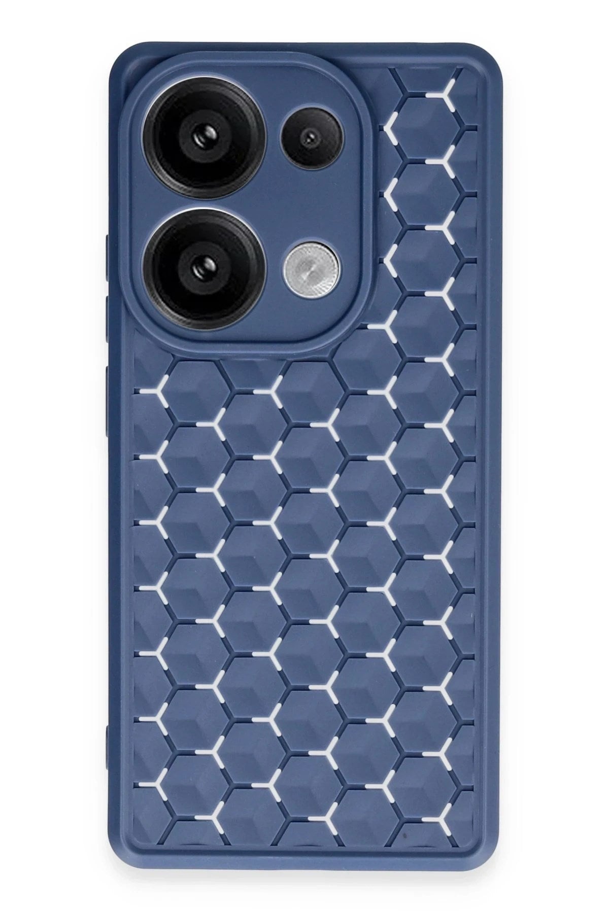 Mey İthalat® Redmi Note 13 Pro 5G Kılıf Petek Silikon Kapak - Lacivert