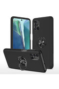 Mey İthalat® Samsung Galaxy M51 Kılıf Elit Yüzüklü Kapak - Siyah
