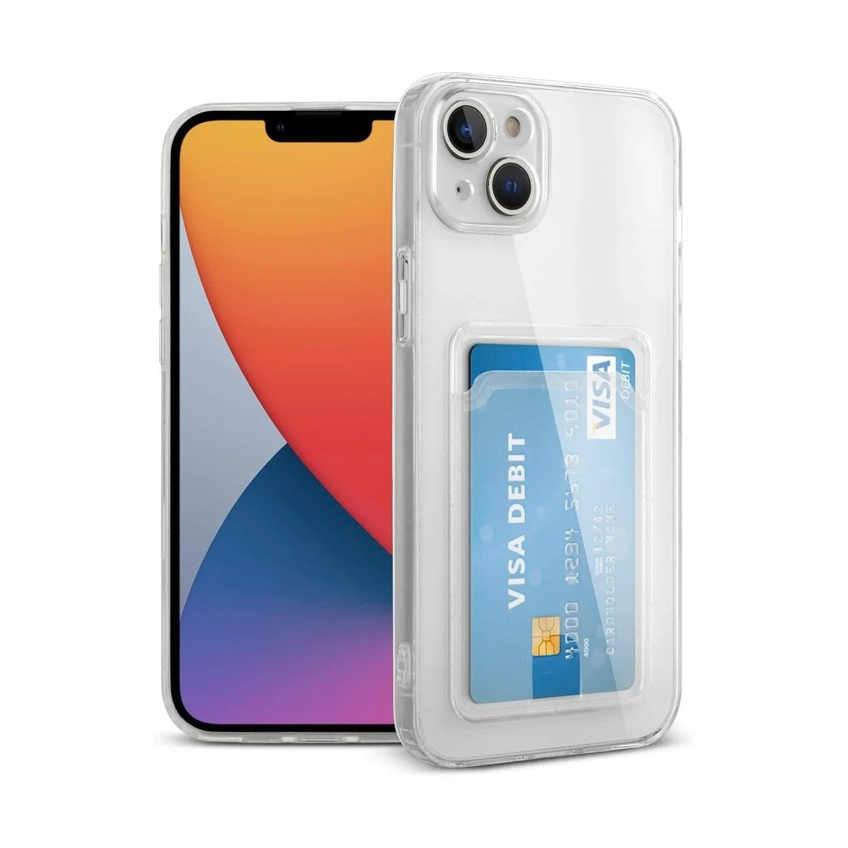 Mey İthalat® iPhone 13 Kılıf Kart Şeffaf Silikon - Şeffaf