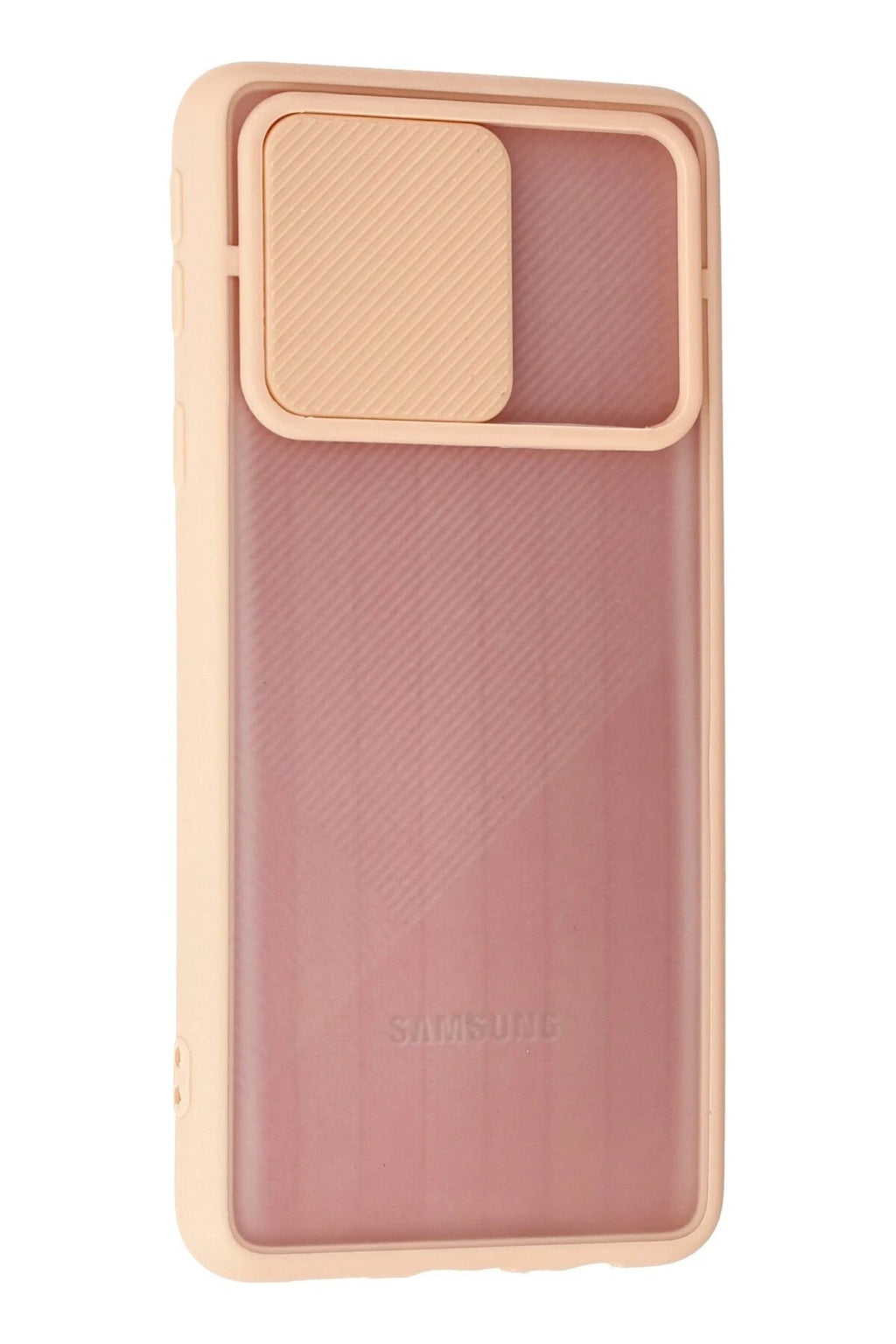 Mey İthalat® Samsung Galaxy A01 Core Kılıf Palm Buzlu Kamera Sürgülü Silikon - Pembe