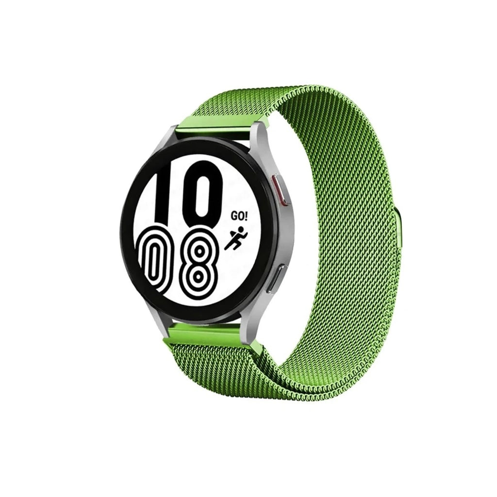 Mey İthalat® Samsung Galaxy Watch 4 Metal Mıknatıslı Kordon - Yeşil