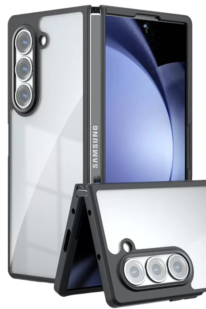 Mey İthalat® Samsung Galaxy Z Fold 5 Kılıf Blur Fold Kapak - Siyah