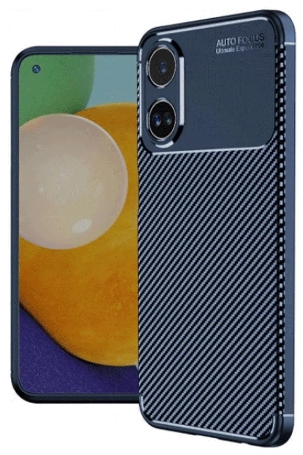 Mey İthalat® A38 Kılıf Auto Focus Karbon Kapak - Lacivert