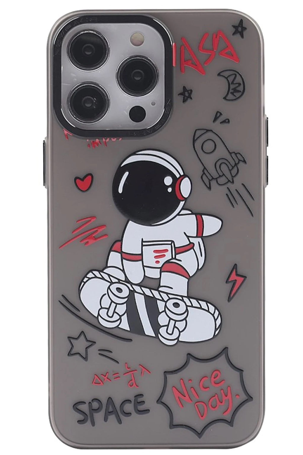 Mey İthalat® iPhone 14 Pro Kılıf Desenli Kapak - Siyah - 1
