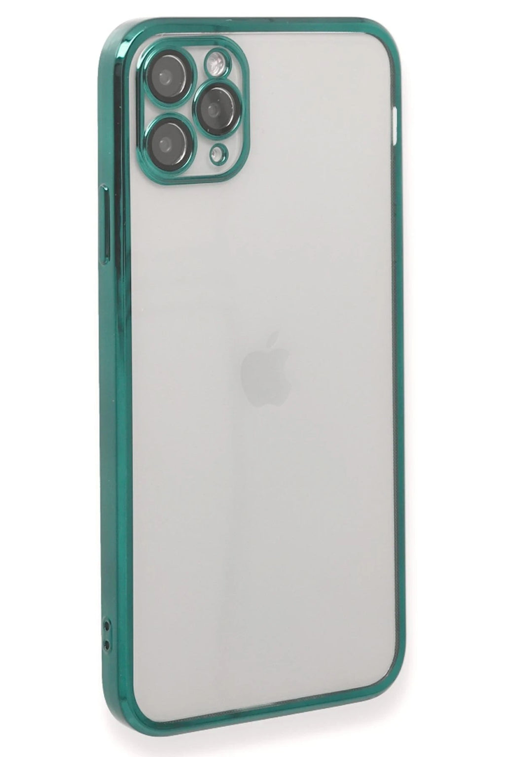 Mey İthalat® iPhone 11 Pro Max Kılıf Lensli Silikon - Yeşil