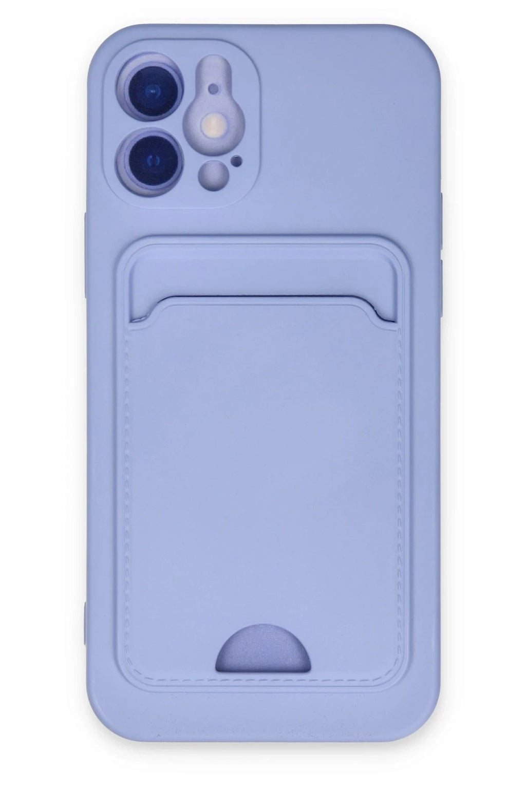Mey İthalat® iPhone 12 Kılıf Kelvin Kartvizitli Silikon - Lila