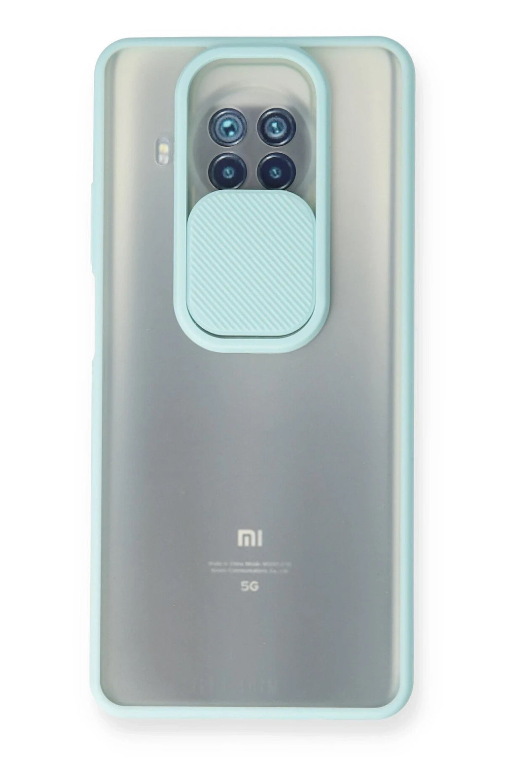 Mey İthalat® Mi 10T Lite Kılıf Palm Buzlu Kamera Sürgülü Silikon - Turkuaz