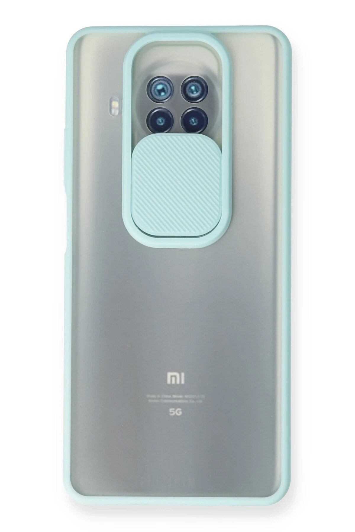 Mey İthalat® Mi 10T Lite Kılıf Palm Buzlu Kamera Sürgülü Silikon - Turkuaz
