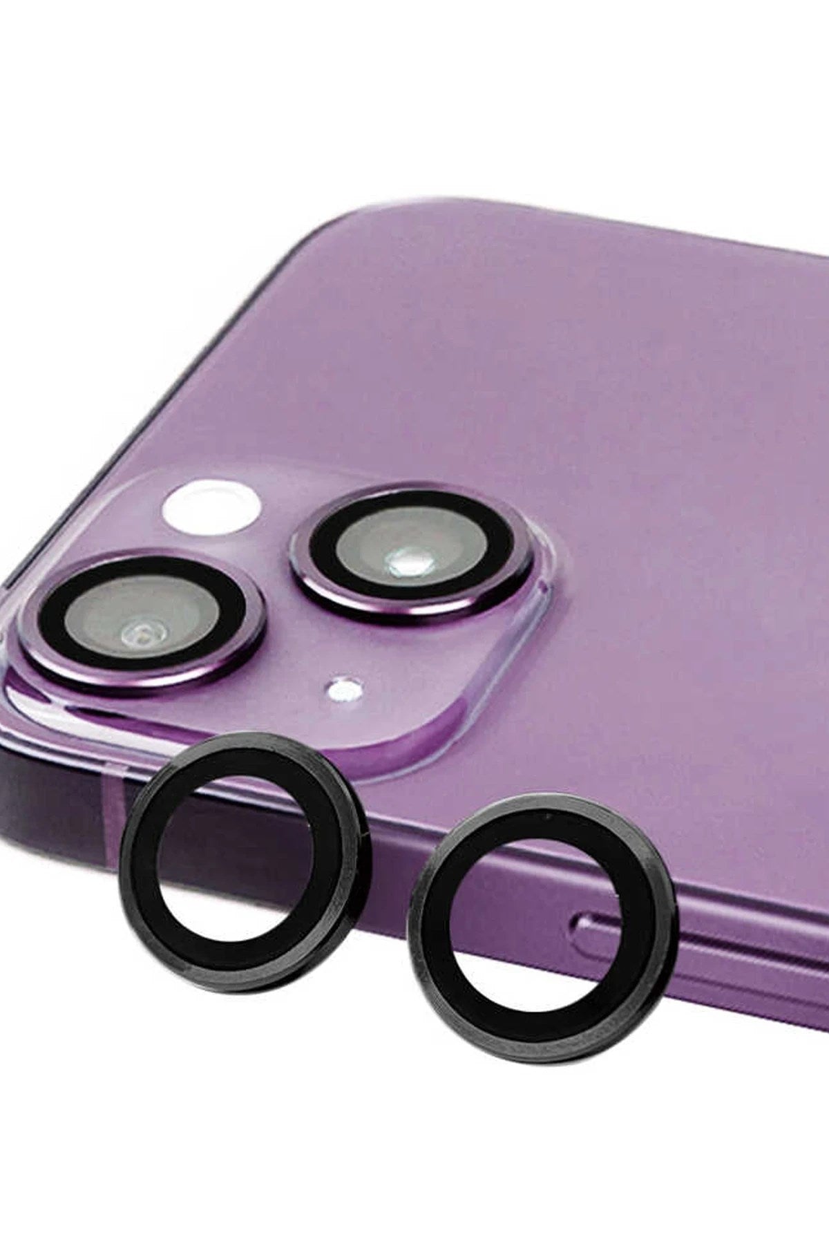 Mey İthalat® iPhone 13 Mini Raze Metal Kamera Lens - Siyah