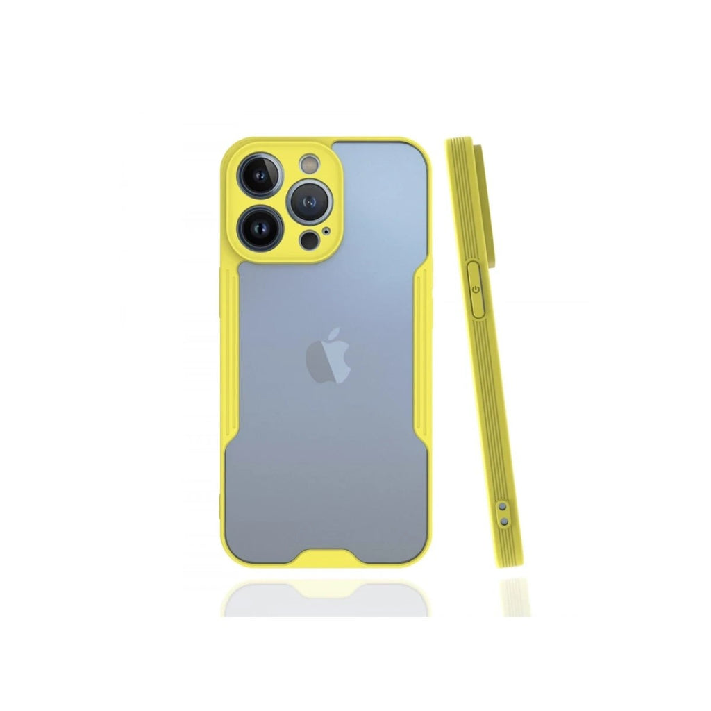 Mey İthalat® iPhone 13 Pro Kılıf Platin Silikon - Sarı
