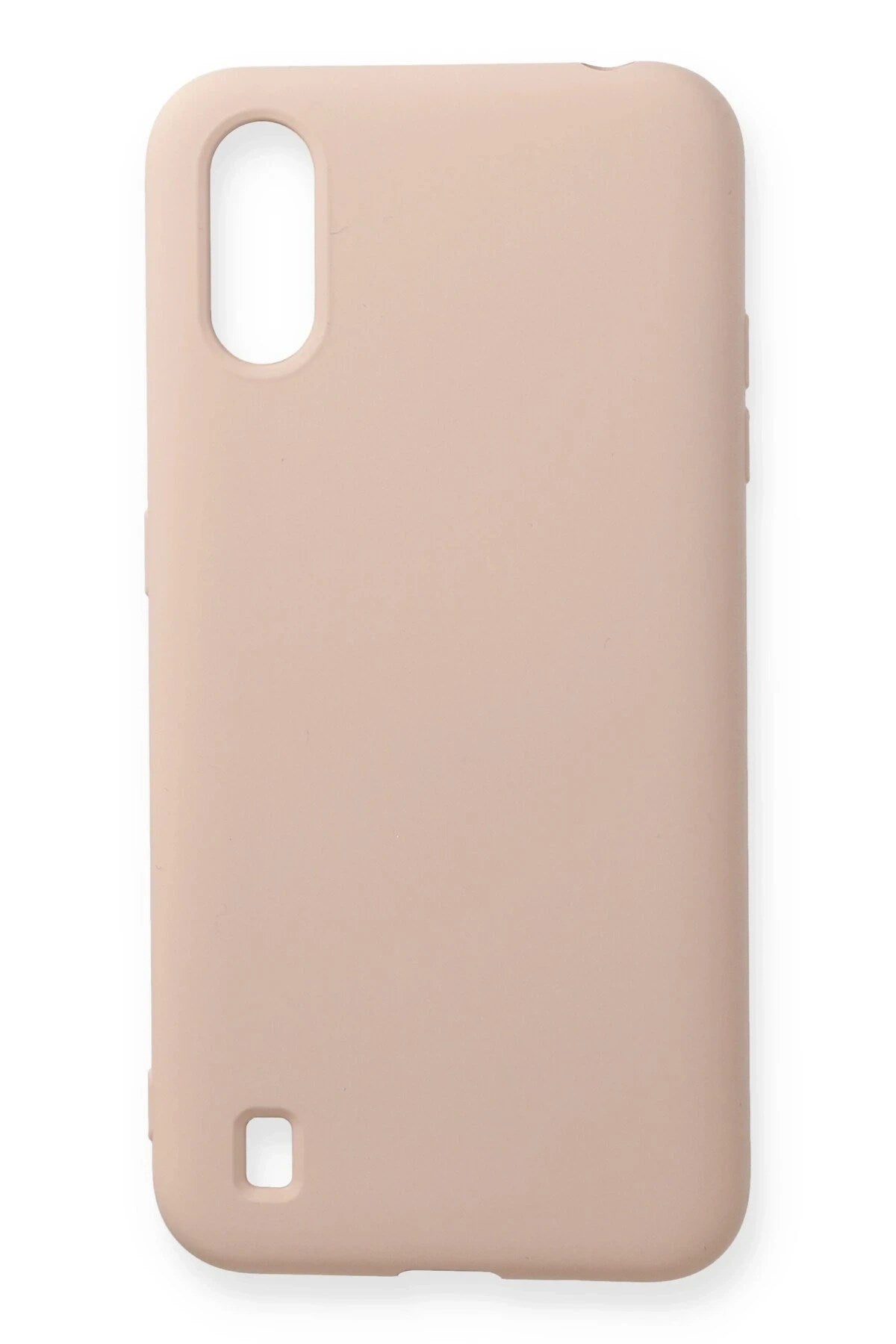 Mey İthalat® Samsung Galaxy A01 Kılıf Nano içi Kadife Silikon - Pudra