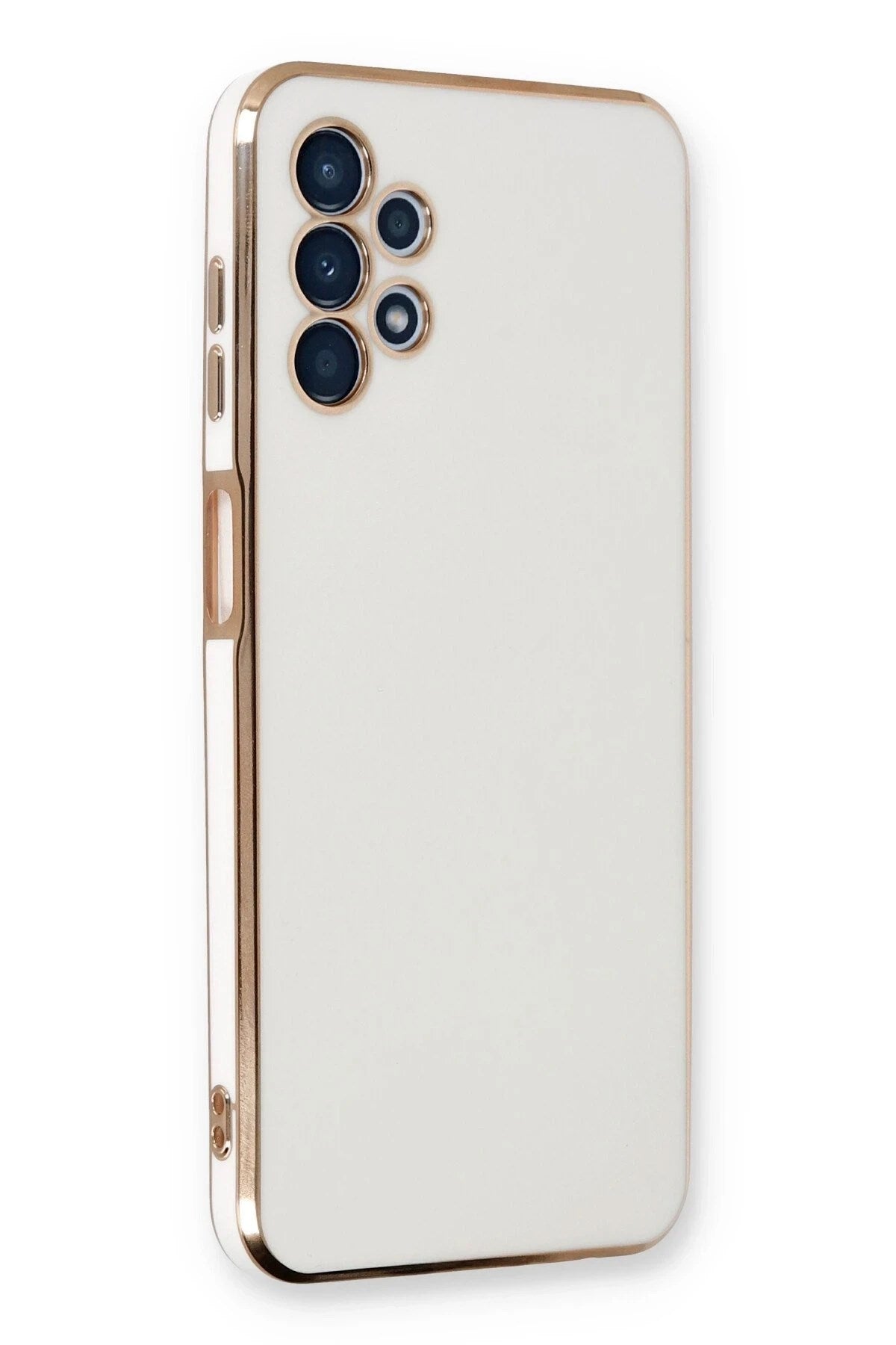 Mey İthalat® Samsung Galaxy A13 4G Kılıf Volet Silikon - Beyaz