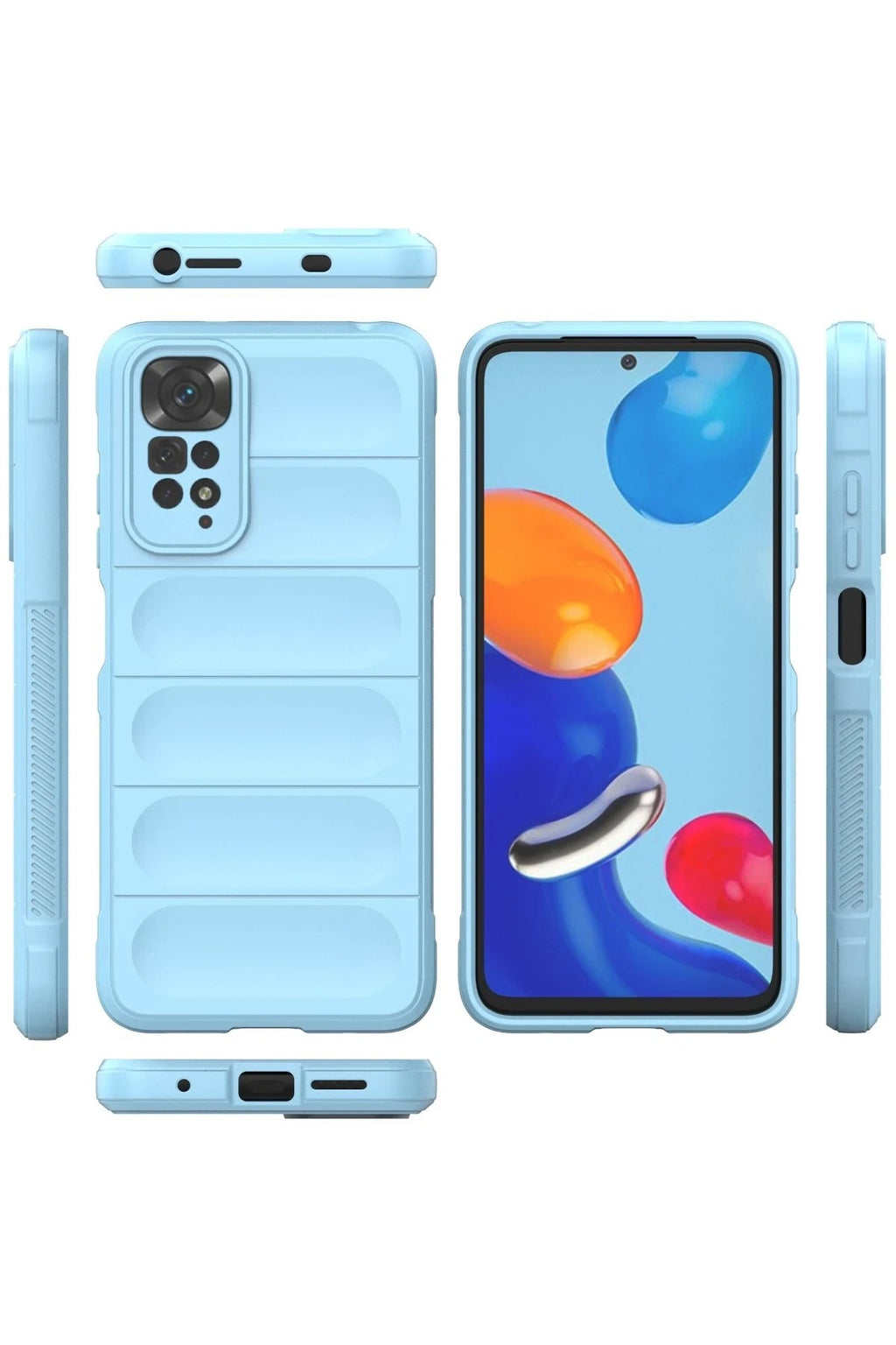 Mey İthalat® Redmi Note 11 Kılıf Optimum Silikon - Sky Blue