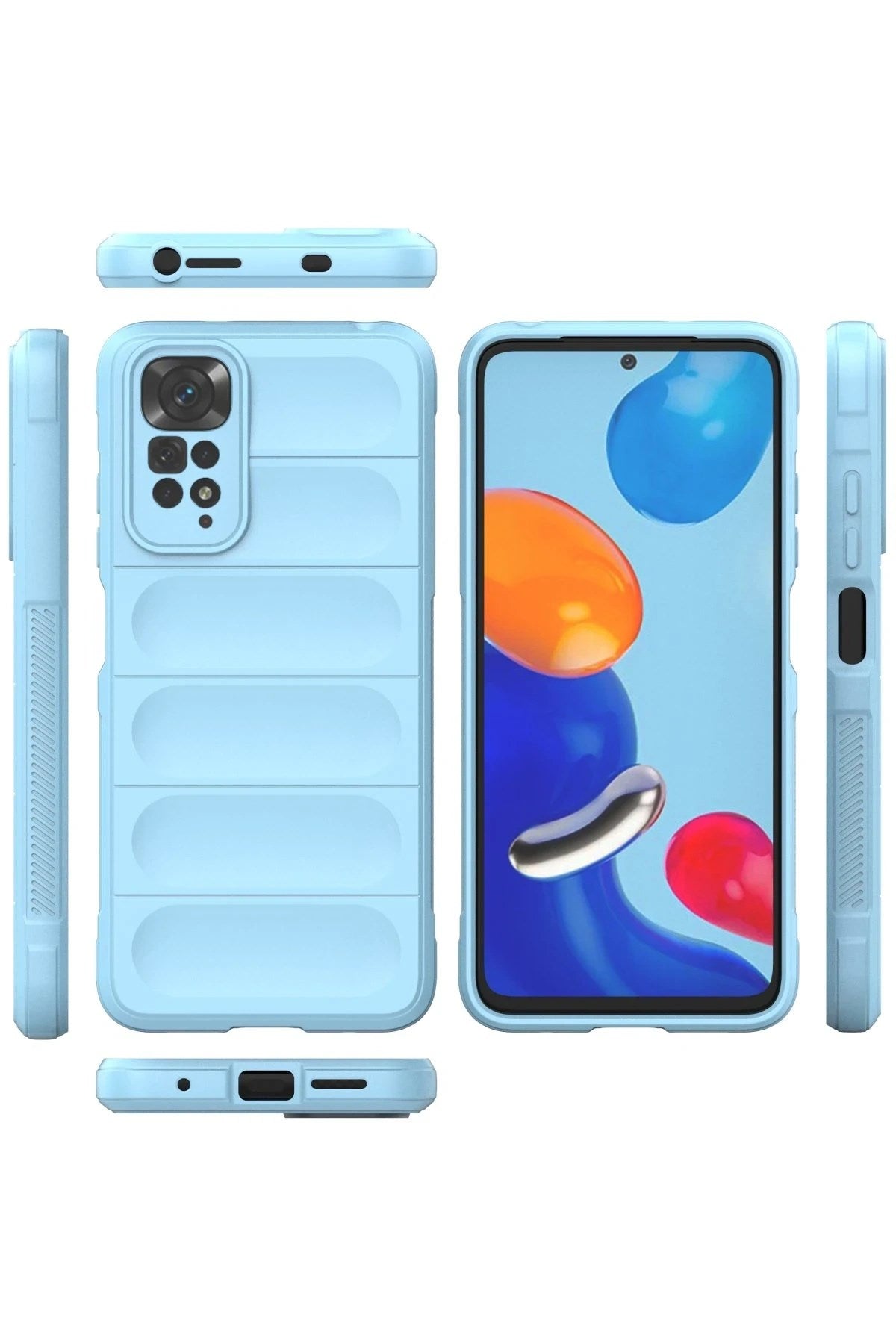 Mey İthalat® Redmi Note 11 Kılıf Optimum Silikon - Sky Blue